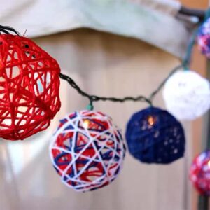 Snelle Rood, wit & blauwe lichtstring voor een USA themafeestje
