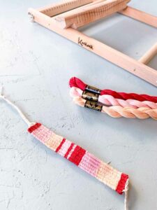 how to weave a bracelet finished piece