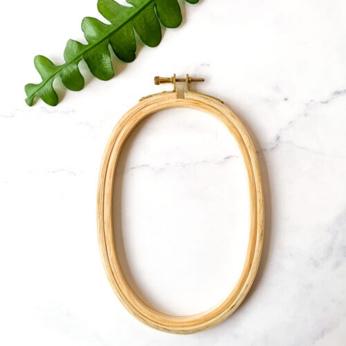 oval embroidery hoop 12 x 20 cm wooden hoop