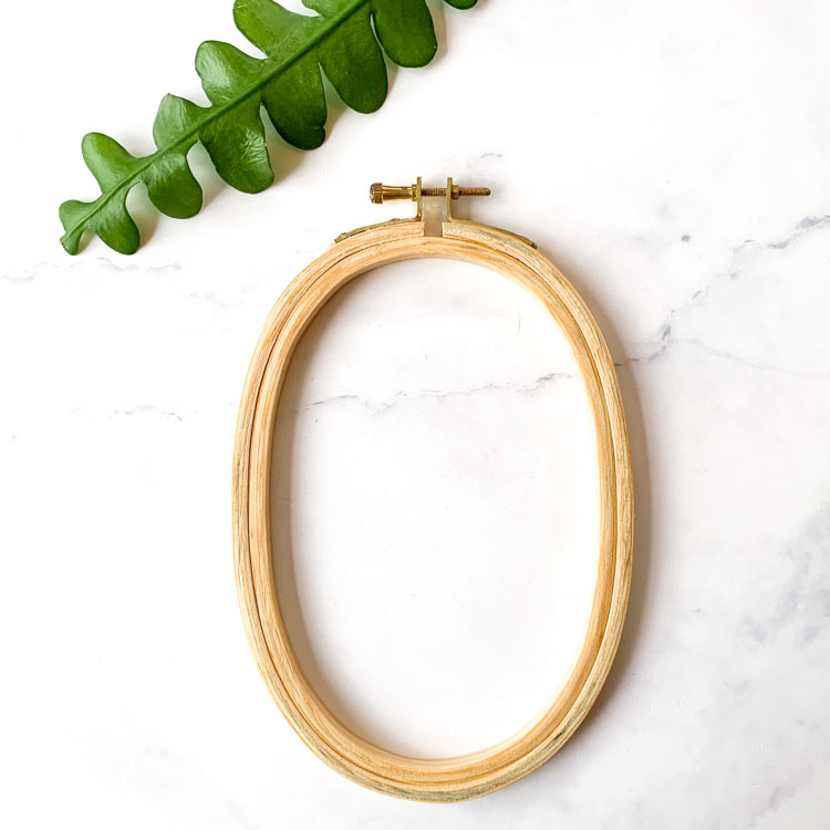 oval embroidery hoop 12 x 20 cm wooden hoop