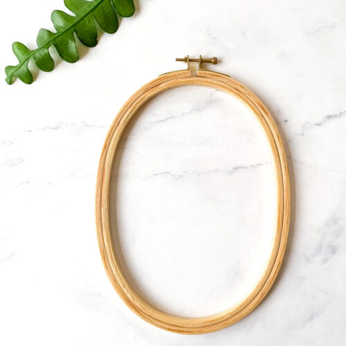oval embroidery hoop 18 x 24 cm wooden hoop
