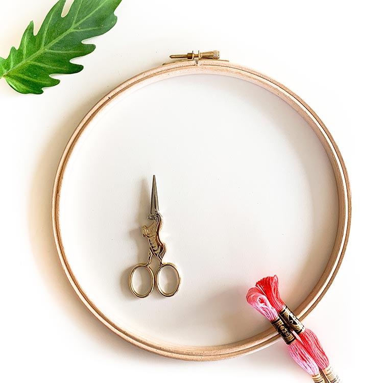 22,5 cm houten borduurring