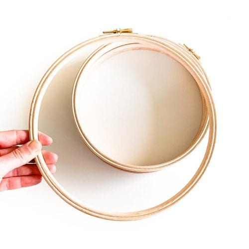 22,5 cm houten borduurring