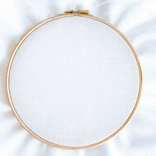 white aida 14 count cross stitch fabric