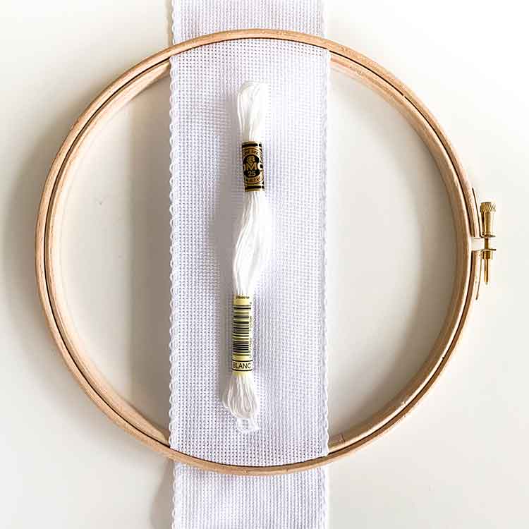 aida sierband 7 cm wit