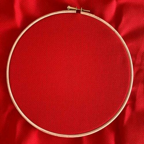 aida 14 christmas red cross stitch fabric