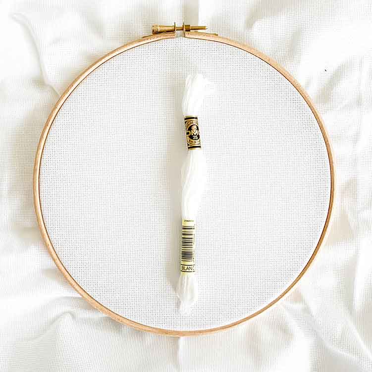 aida 20 count wit kruissteek stof