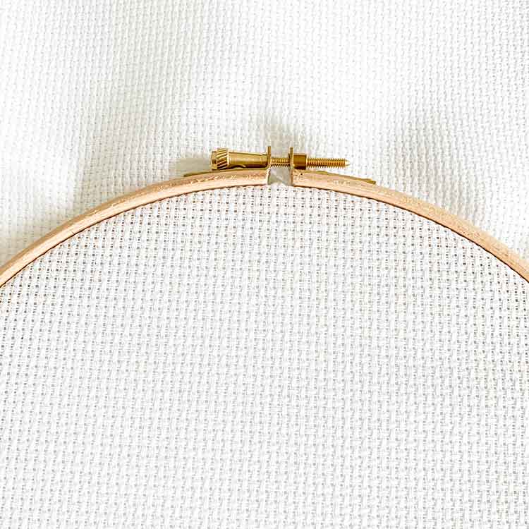 aida 11 count wit kruissteek stof