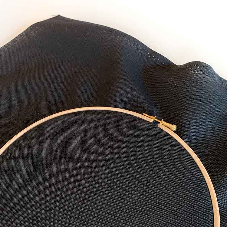 Zwart 32 count evenweave linnen kruissteek stof