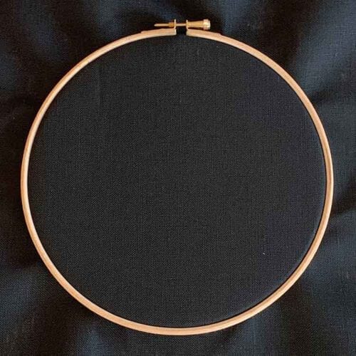 Black 32 count evenweave linen