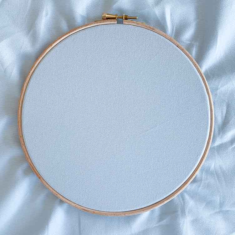 lichtblauw ecologisch borduurcanvas