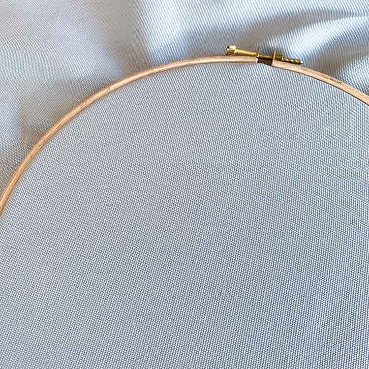 pearl gray ecological embroidery canvas