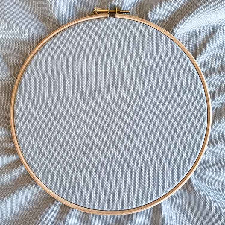 pearl gray ecological embroidery canvas