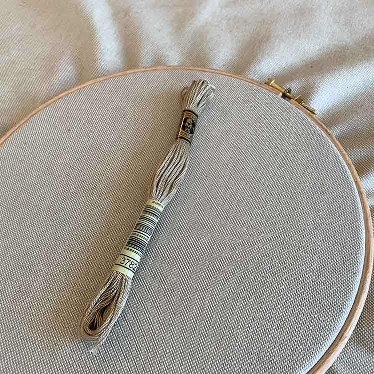 rustiek ecologisch borduurcanvas