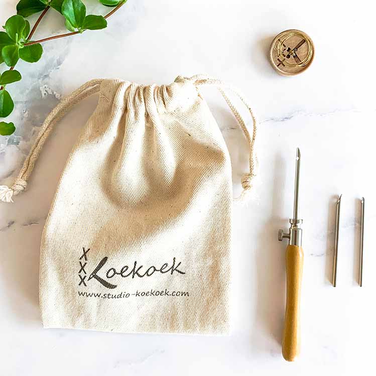 studio koekoek ecologische punchnaald verstelbaar garen groottes