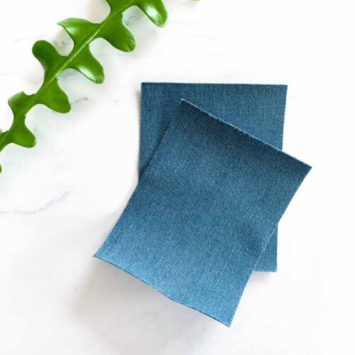 lichtblauwe jeans reparatiedoek