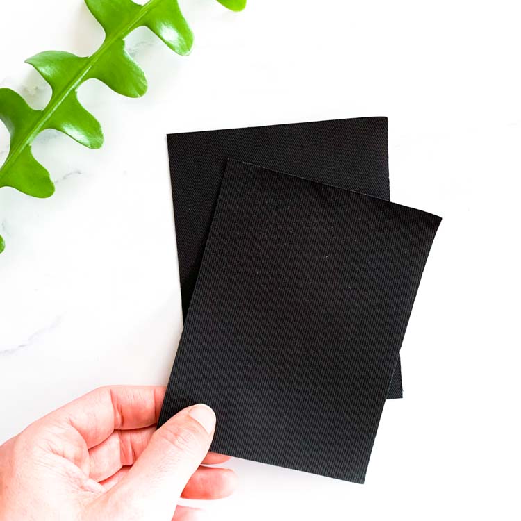 zwarte twill reparatiepatch