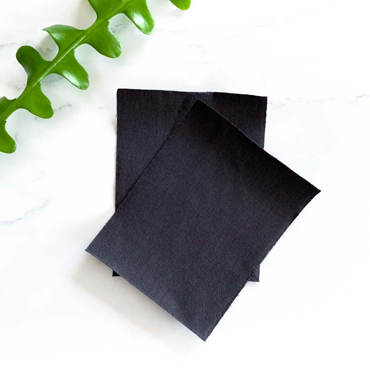 donkergrijze twill reparatiepatch