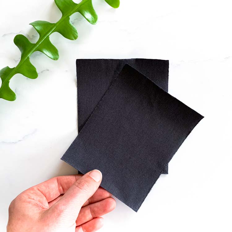 donkergrijze twill reparatiepatch