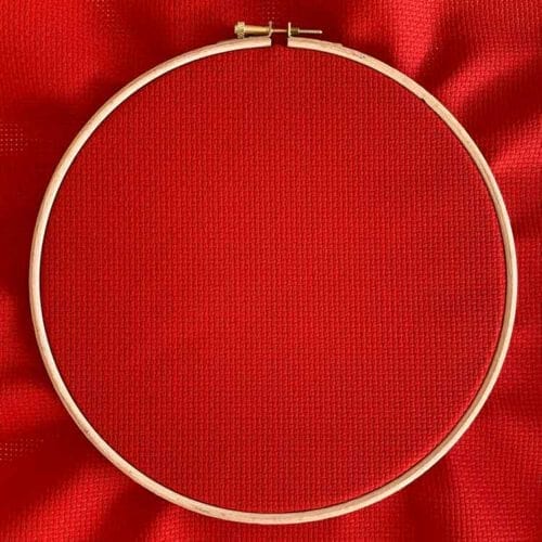 christmas red aida 11 cross stitch fabric