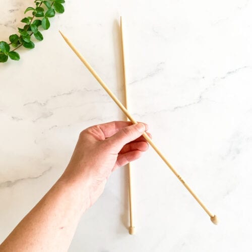 straight knitting pins 6mm