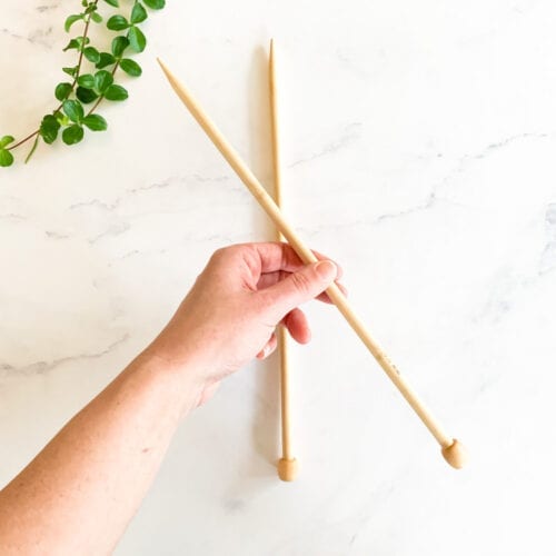 straight knitting pins 9mm