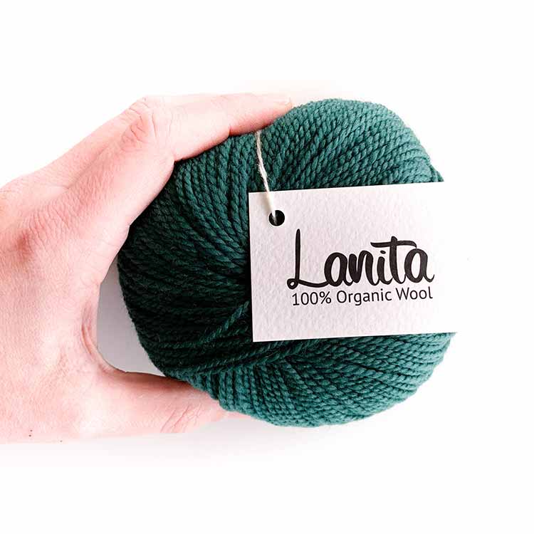 diepgroen ecologische merinowol lanita