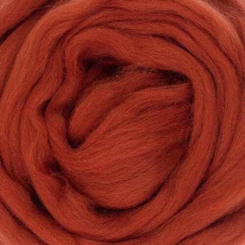 rusty wool roving european wool