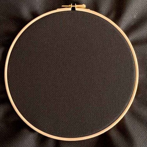 black aida 14 count cross stitch fabric