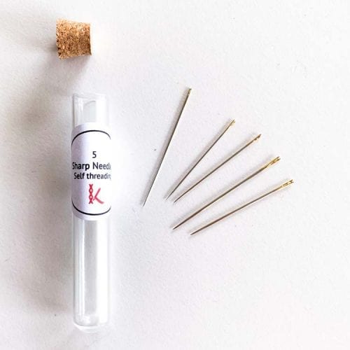 Self threading needles gift set for sewing and embroidery