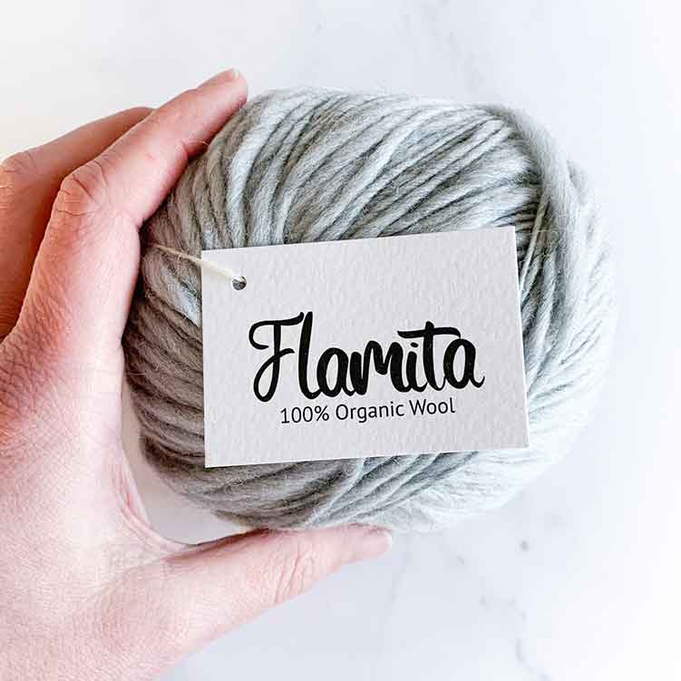 Flamita zilver grijs ecologische wol