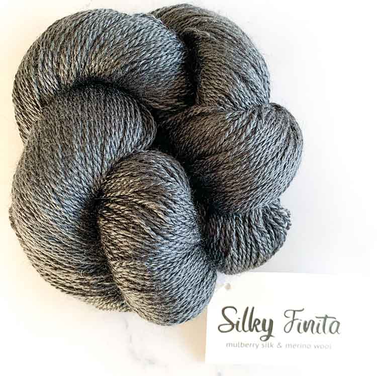 silky finita antraciet luxe garen moerbeizijde merinowol