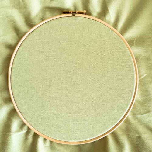 Early spring green ecological canvas embroidery fabric