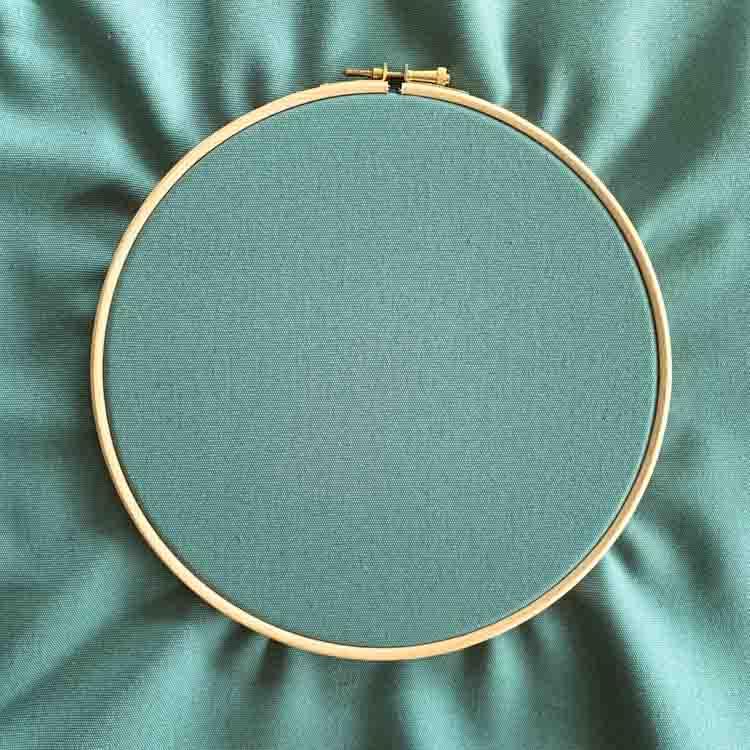 Leaf Green ecologische canvas borduurstof