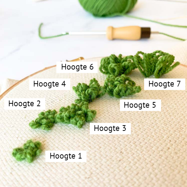 fijne aanpasbare punchnaald overzicht verschillende hoogtes