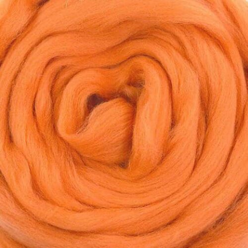 ecological wool roving orange