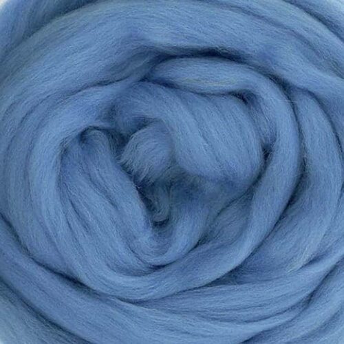 eco wool roving sky blue