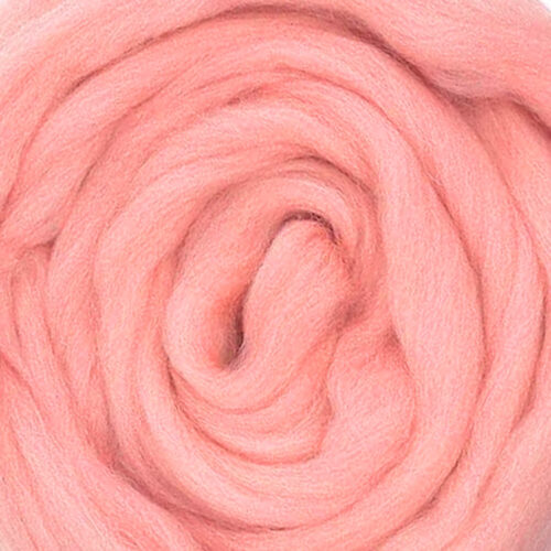 bubble gum pink eco merino wool roving