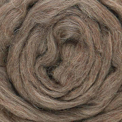 undyed brown ecological merino wool roving