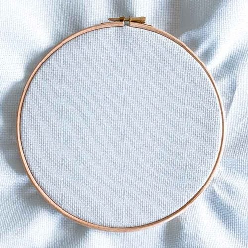 soft blue aida 14 count cross stitch fabric