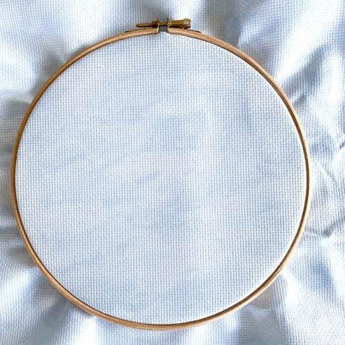 Blue clouds aida 14 cross stitch fabric