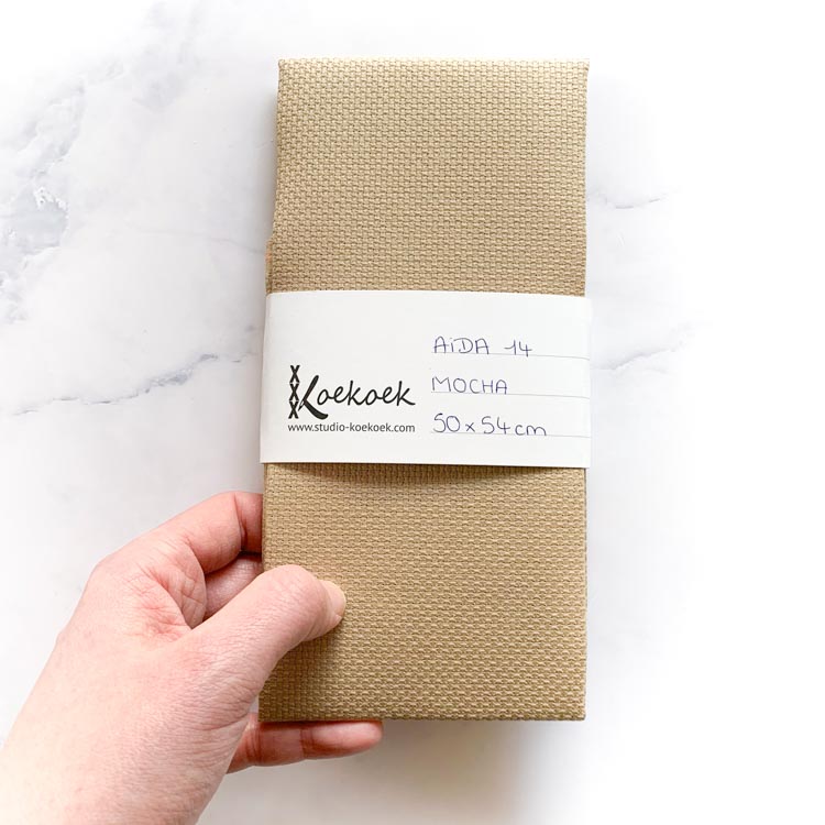 mocha aida 14 count kruissteek stof