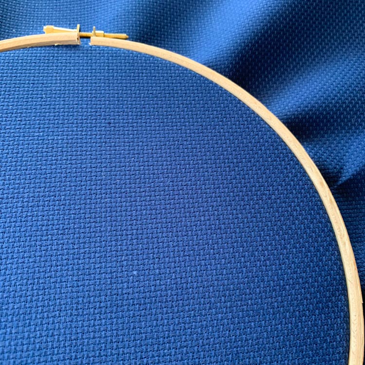 Aida 14 count denim blauw borduurstof voor kruissteken