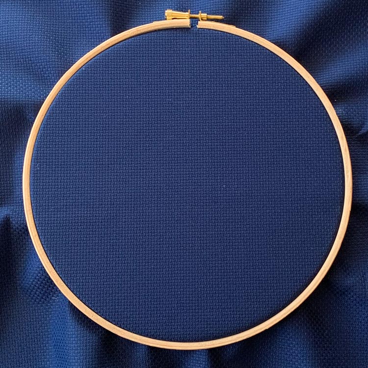 Aida 14 count denim blauw borduurstof voor kruissteken