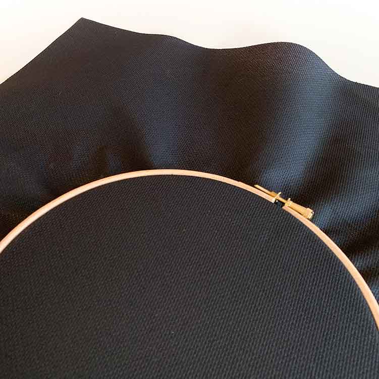 Aida 18 count zwart kruissteek stof