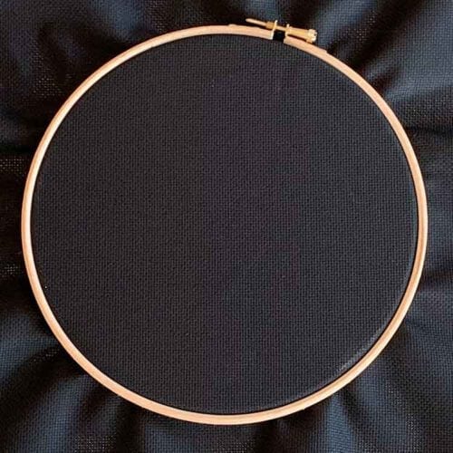 Aida 18 count black cross stitch fabric