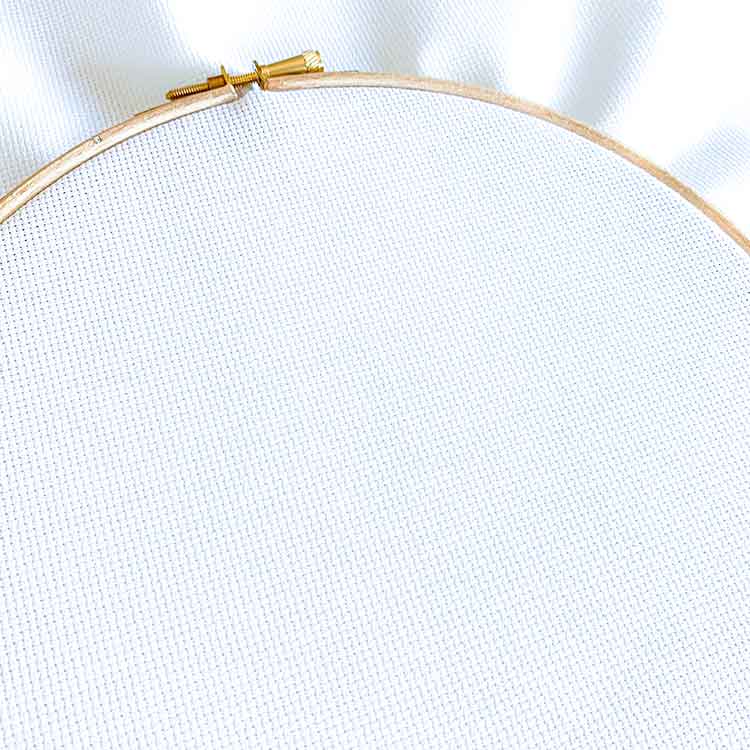 Aida 18 count wit kruissteek stof