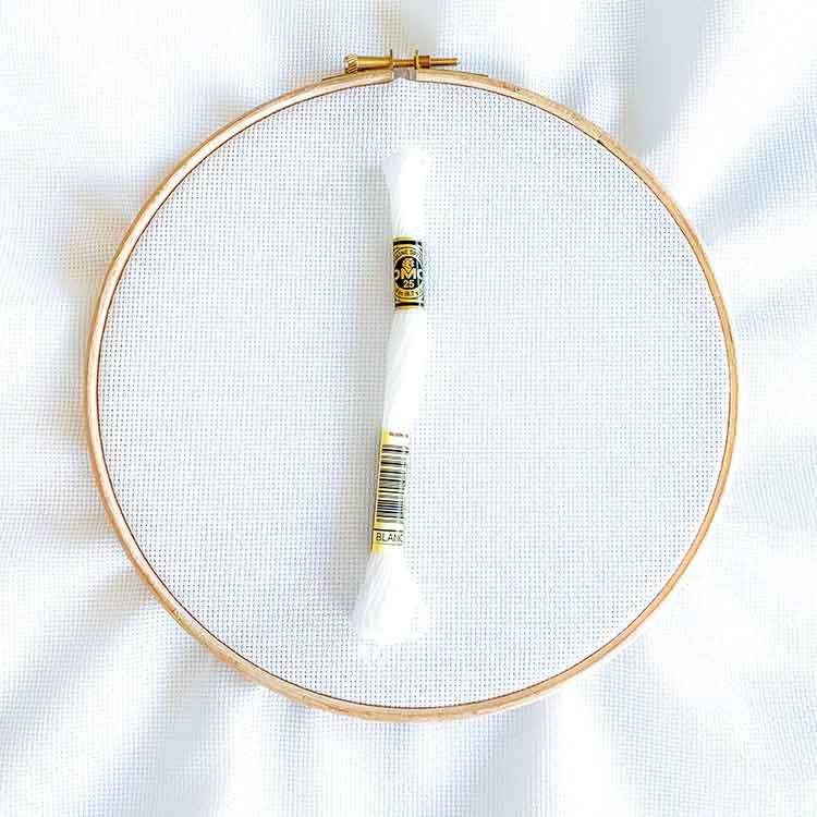 Aida 16 wit kruissteek stof