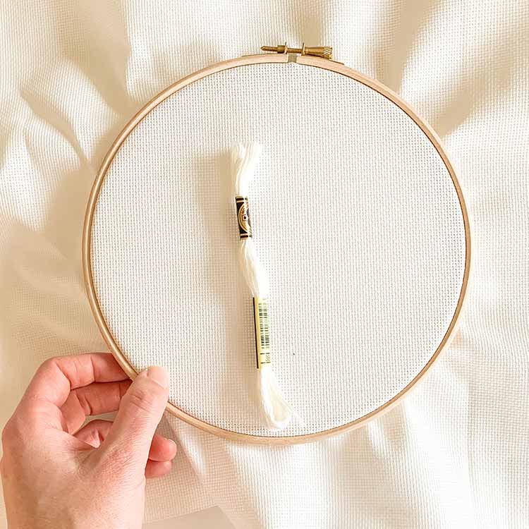 antique white aida 16 count kruissteek stof