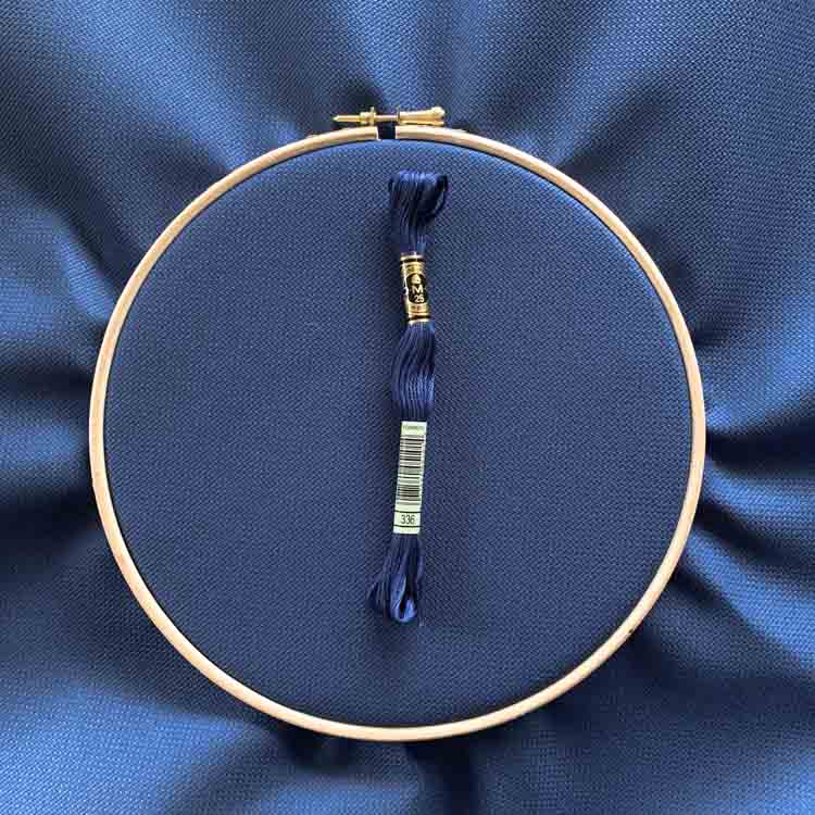 Aida 18 Dark Denim kruissteek stof-3